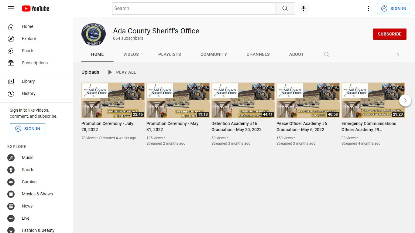 Ada County Sheriff's Office - YouTube